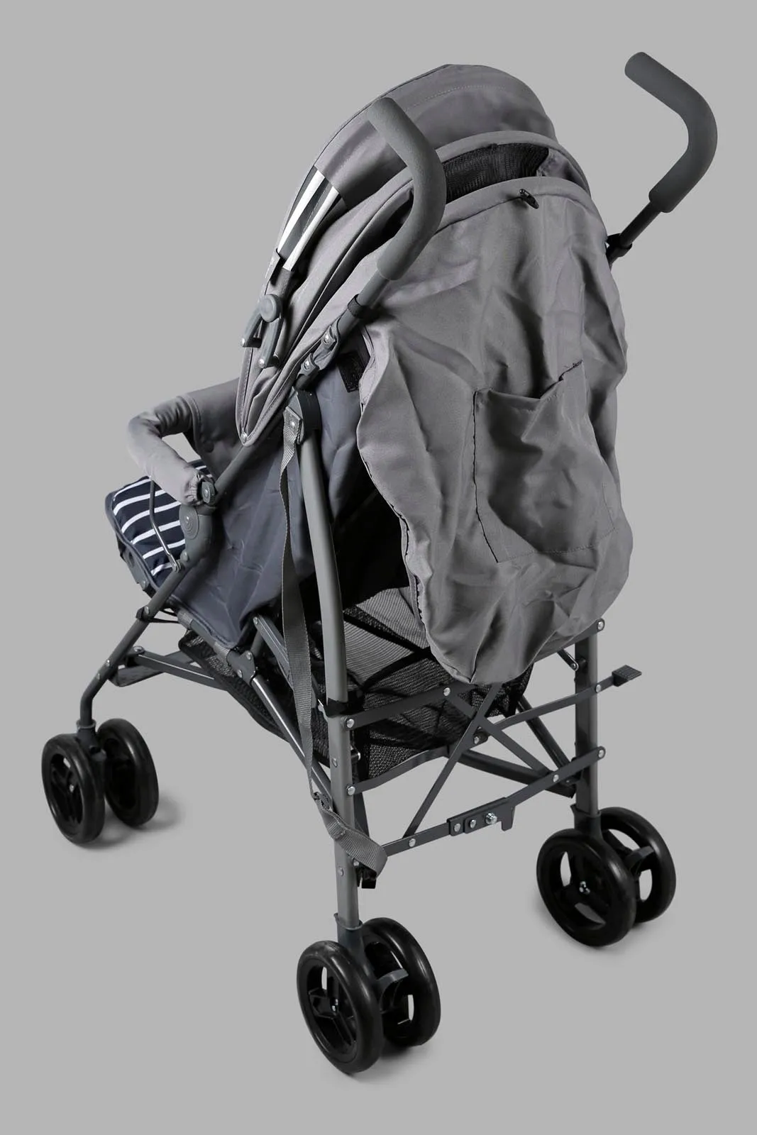 Babies Grey Striped Stroller