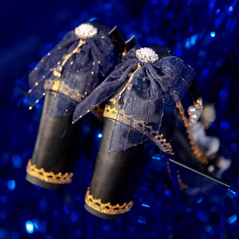 One Night ~ Bright PU Wedding Lolita Thick High Heels