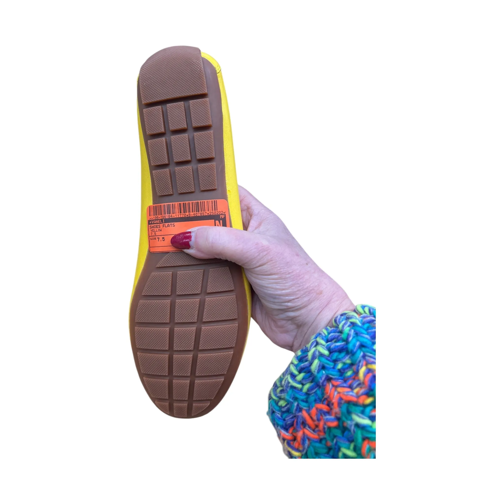 Shoes Flats By Vaneli In Yellow, Size:7.5