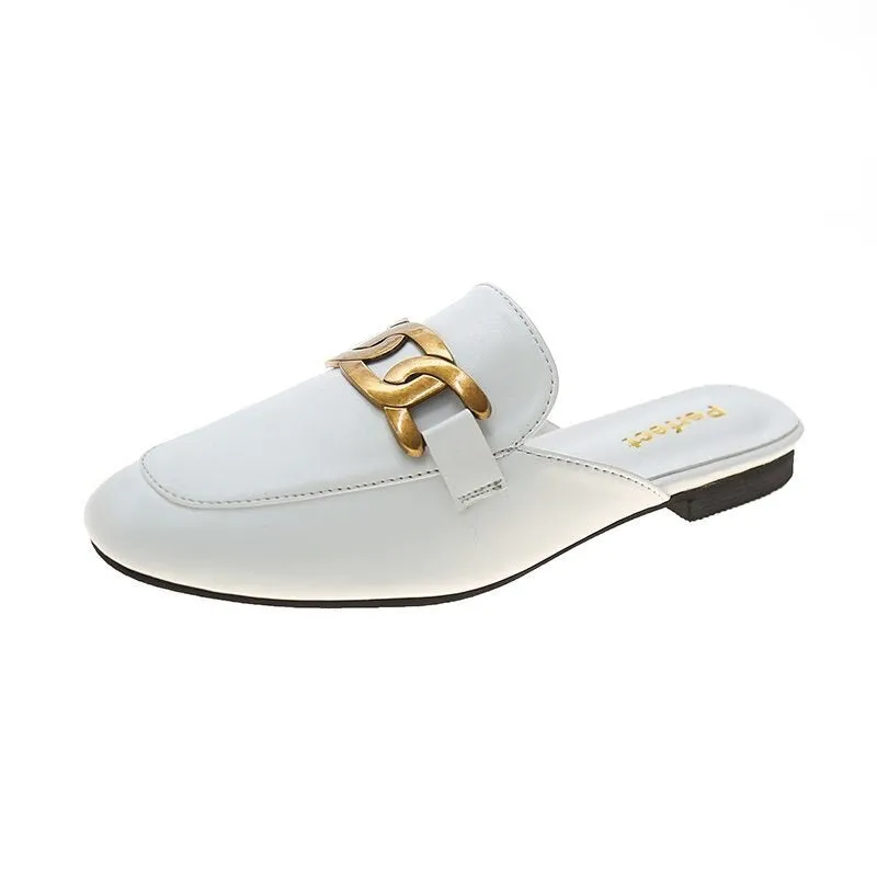 Women's Summer Casual Med Square Heel Loafers